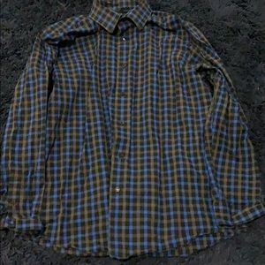 Blue and Black striped dress shirt